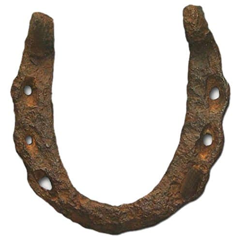 Black Metal Horse Shoe Origional (10 x 10 x 1CM) (W-100gm) Ghode ki Naal For Home Good Luck, Main Door | Protect Your Home/Office from Evil Eyes (Brown)