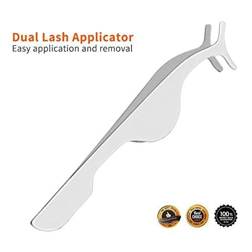 NIPOO False Magnetic Eyelash Applicator Tool - Stainless Steel Eyelash Extensions Tweezers for Easy Lash Application and Removal, Free Storage Case