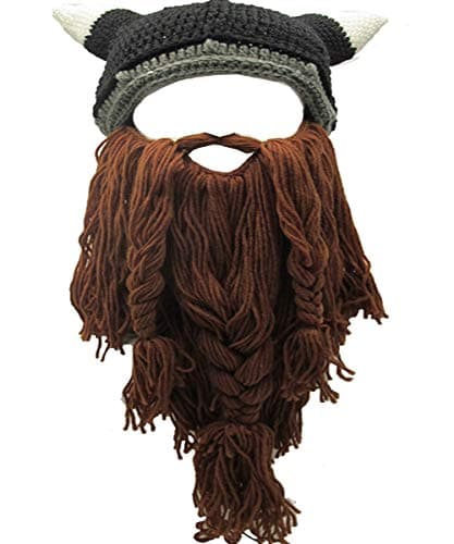 Wig Beard Hats Handmade Knit Warm Winter Caps Ski Funny Mask Beanie for Men Women YEKEYI