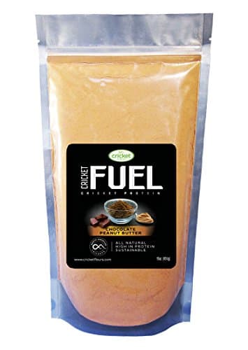 Cricket Protein Powder: Chocolate Peanut Butter 454gram from Cricket Flours (North American Crickets & Made in Portland, Oregon) Made from Roasted Crickets for Shakes/Smoothies, the Gym, etc.