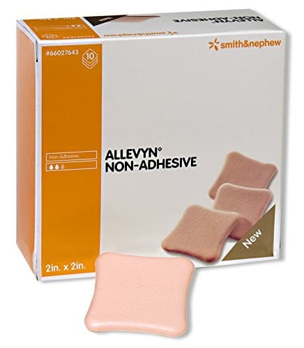 AllevynFoam Dressing 2 X 2 Inch Square Non-Adhesive Without Border Sterile, 66027643 - Pack of 10