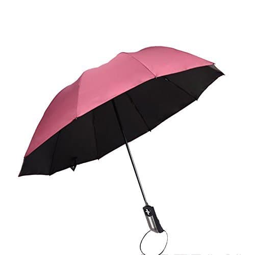 Automatic Umbrella,UV Umbrella, Folding Umbrella,Windproof Travel Umbrella Lightweight Compact 10 Ribs Auto Open & Close (Red)
