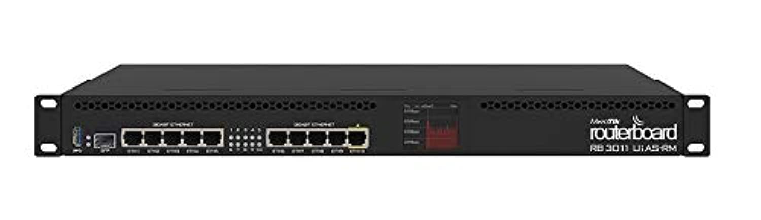 Mikrotik RB3011UiAS-RM Router Board Ethernet with Dual Core 1.4GHz CPU and 1GB RAM