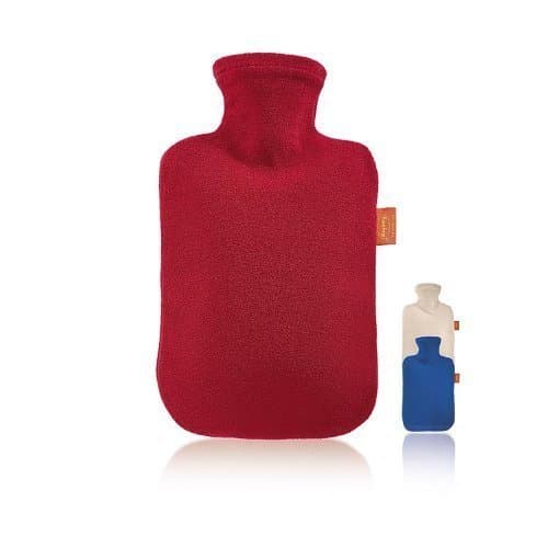 Fashy Hot Water Bottle 2 Litre With Fleece Cover Thermoplastic Odour Free