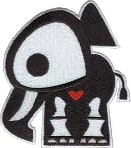 Skelanimals - Elle - Iron on or Sew on Embroidered Patch