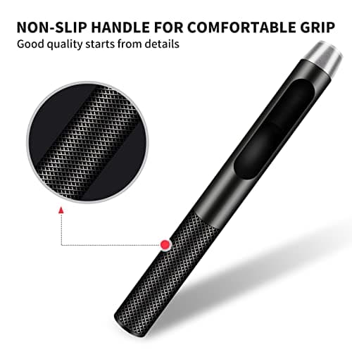 6PCS Leather Hole Punch Set (1.5mm-5mm) | Industrial Grade Stainless Steel Belt Hole Puncher for Leather Craft, Watch Bands, Gasket Belts | Hand-Polished Sharp Blades & Durable Design