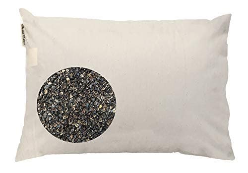 Beans72 Organic Buckwheat Pillow - Japanese Size (14 inches x 20 inches) Made in USA