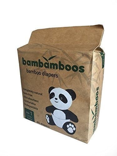 Premium Bamboo Baby Diapers, Size 1 (7-17 lb.), Pack of 40