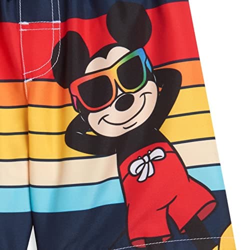 Disney Raglan Rash Guard and Swim Trunks UPF 50+ Outfit Set Infant to Big Kid Sizes (12 Months - 14-16)