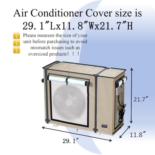NGB Mini Split Cover, 29.1x 11.8x 21.7 Inch Air Conditioning Condensing HVAC ...