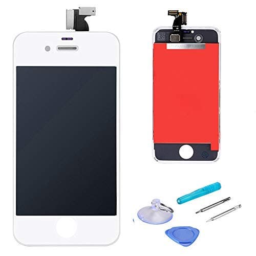 LCD Touch Screen Digitizer Display Replacement Assembly with Repair Tool for iPhone 4S-White