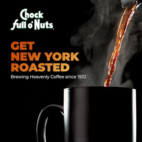 CHOCK FULL O NUTS Original Ground Coffee Canister, 26 oz
