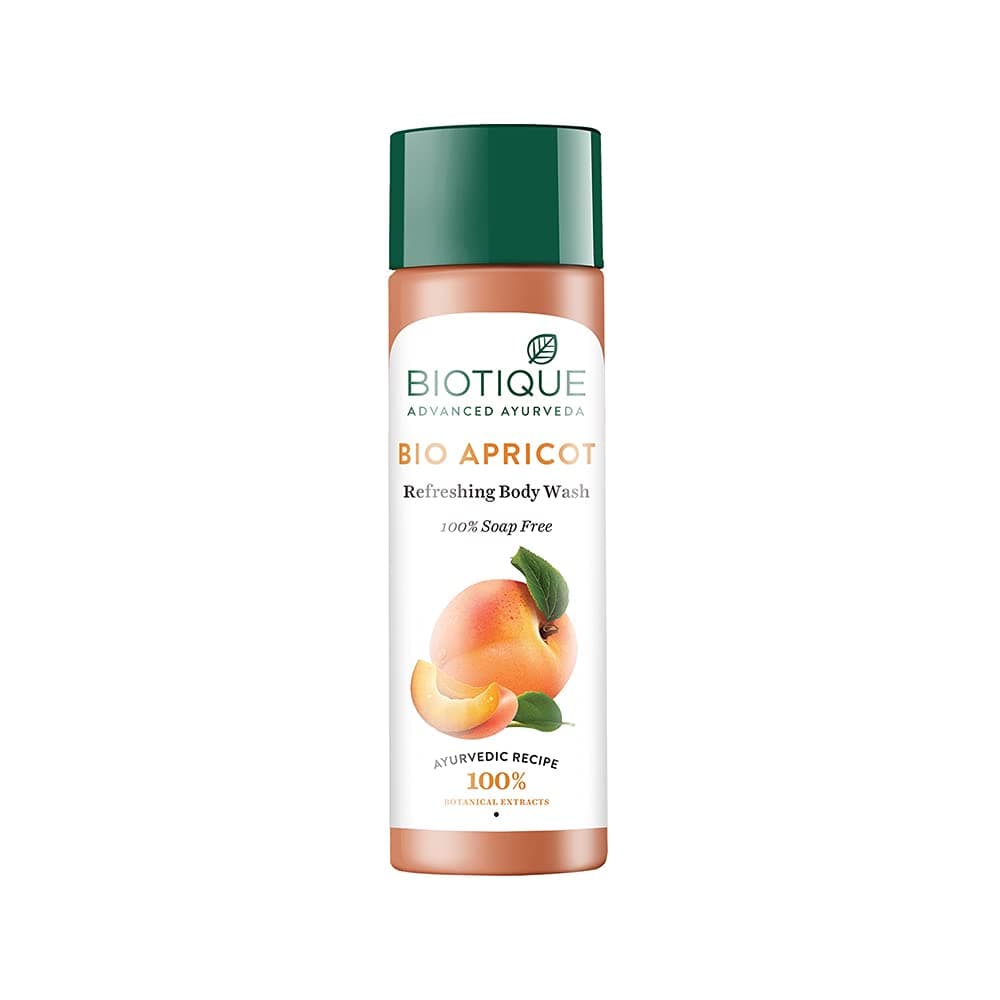 Biotique Bio Apricot Refreshing Body Wash | Keeps Skin Fresh and Clean | Brightens Skin and Reducing Dark Spots | 100% Botanical Extracts | Suitable for All Skin Types | 190ml