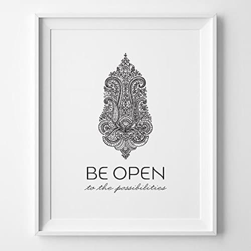 Be Open Mehndi Print (Black)