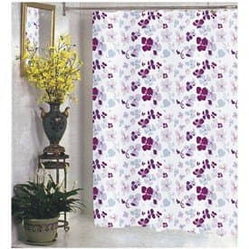 Joanne Fabric Shower Curtain Purple Lilac Pink Maroon Flowers (No Hooks included) Brand New