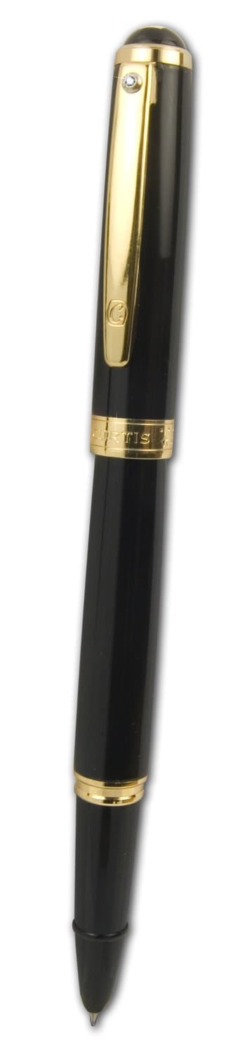 Curtis Australia Komo Diamond Fountain Pen, Black Gold (KOMGLDBKFP)