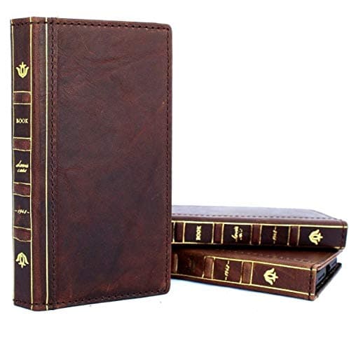 Genuine Leather Case for iPhone xr Book Bible Wallet Handmade Cover Luxury Cards Slots Stand Rubber Holder Vintage DavisCase xr