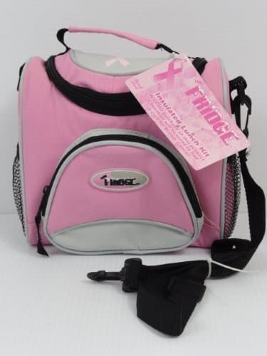 LIFOAM Insulated Lunch Kit - 1 Piece - The Fridge - Breast Cancer Ribbon - Pink