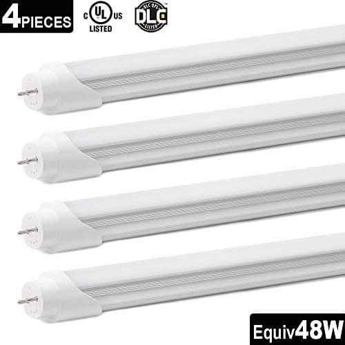 Otronics T8 LED Tube Light ,4ft 22W (48W equivalent) 2290Lumens, Daylight White 5000K,G13 Lighting Fixtures, Single-Ended Power Frosted Cover, UL-Listed & DLC-Qualified,pack of 4