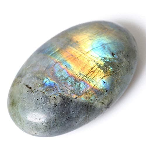 Energy Crystal Palm Stones Polished Strip Agate Pebble Crystals Healing Gemstone Worry Therapy Smooth Soap Shape, Labradorite