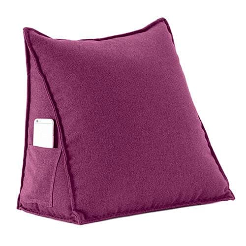 Thistle Pink Soft Wool Feel Bean Bag Bed Wedge Back Support Cushion