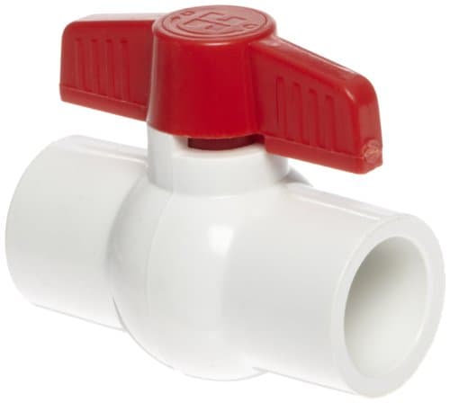 HaywardQVC1007SSEW Series QVC Compact Ball Valve, Socket End, White, 3/4" Size