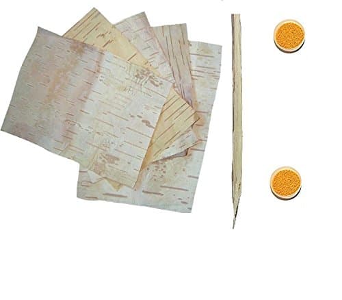 NEERAJ -Original Bhojpatra 5 Sheets with Asthgandh Ink and Pomegranate Pen for Mantra Siddhi Writing Kit