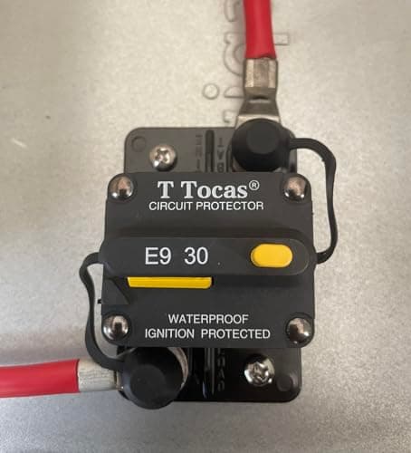 E9 30 Amp Circuit Breaker with Manual Reset | 12V - 72V DC | Waterproof IP67 Protection Switchable 30A Surface Mount