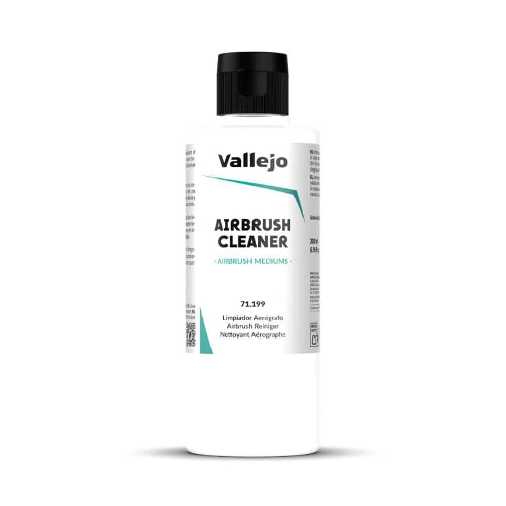 Vallejo Airbrush Cleaner 200ml, Effective Paint Residue Remover and Lubricant, Essential Care and Maintenance for Airbrushes