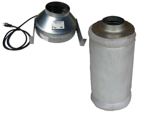 Carbon Cannon Filter Scrubber AND 4" Cannon Fan Combo