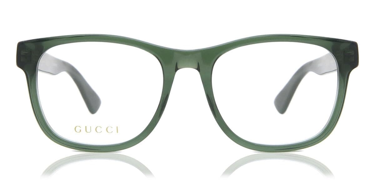 GG0004ON 011 Translucent Green Square Men's Eyeglasses