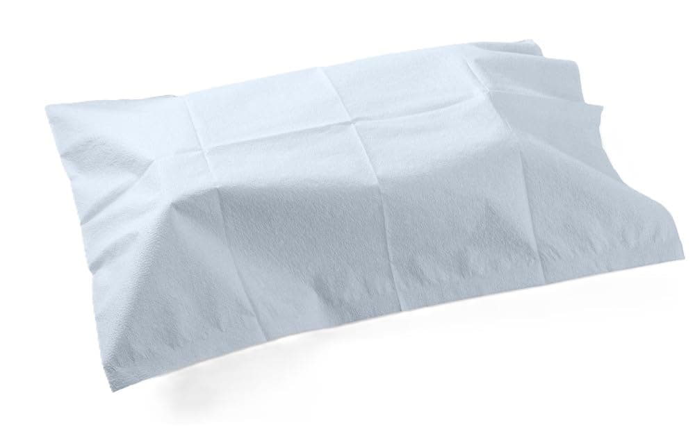 Avalon 703 Disposable Pillowcases, Blue, 21” Wide x 30” Long (Pack of 100) ― Single-Use Pillowcases ― Tissue with Poly Back to Help Prevent Leak-Through ― Pebble Embossed ― Medical Supplies