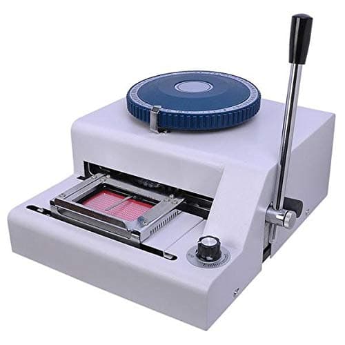 PVC Plastic Credit Card Embosser Embossing Machine 70-Character Manual Punch Handle Stamping for VIP Club Gift Membership Cards