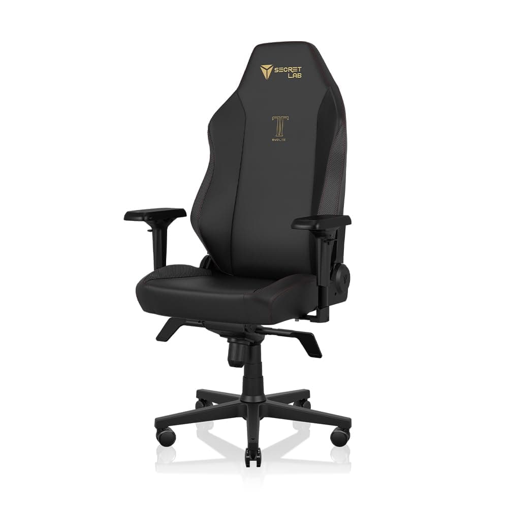 Secretlab Titan Evo Lite in Stealth Prime 2.0 Leatherette Gaming Chair - Reclining - Ergonomic & Heavy Duty Computer Chair with 4D Armrests & Lumbar Support - Black & Red