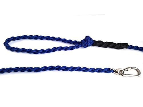 Paracord Rope Dog Leash With Lock and Swivel Carabiner - Dogorado Handmade Dog Leads - The Pack Leader Blue 4ft