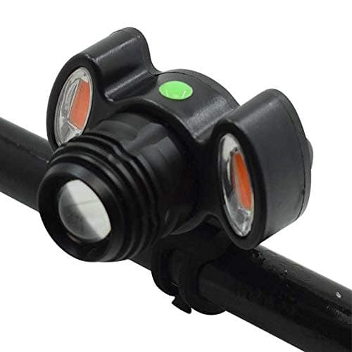 Fastped® USB Rechargeable Cycle Head Lights LED Flashlight LED Front Light with 2 Support Lights Bicycle Zoom-Able USB Rechargeable Multi-Color Powerful, USB Rechargeable, Tough Plastic Body Light.