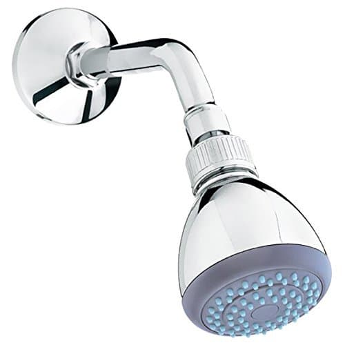 Parryware T9927A1 Brass Chrome Plated Single Flow Overhead Shower with Arm and Wall Flange (Silver)