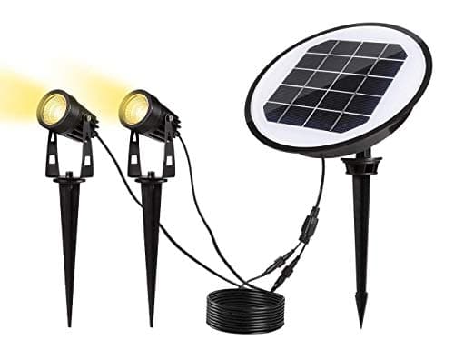 GreenClick LED Solar Lights 2-in-1 Solar Powered Landscape Lights Outdoor Waterproof IP65 Outdoor Low Voltage Spotlights with Auto On/Off Sensor for Garden Yard Patio Pathway