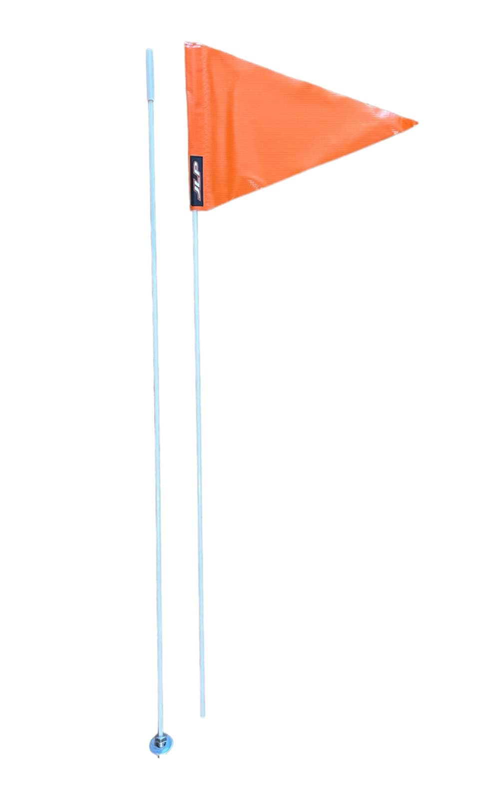 2-Part 7 Ft Tall 1/4 In Pole 15x10 In Nylon Flag Whip Off-Road 4X4 ATV Glamis Sand Dunes Go-Kart PWC-ATV-UTV-SXS Motorcycle Heavy Duty Fluorescent Orange