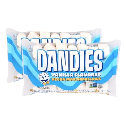 Dandies - Vegan Marshmallows, Vanilla, 10 Ounce (Pack of 2)