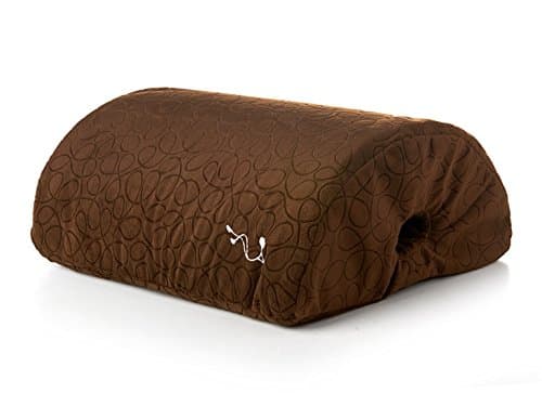 Deluxe Lower Back Support Memory Foam Pillow With Bonus Remote Control And IPad or Kindle Holder.