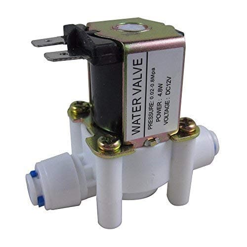 DC 12V 1/4" Solenoid Valve, N/C Normally Closed Inlet Water Solenoid Valve with Quick Connect