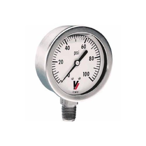 Grade A Stem Mount 2 1/2in. Glycerin Filled Gauge - 0-3,000 PSI