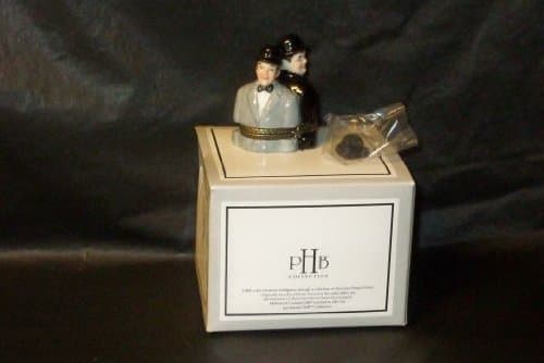 Laurel and Hardy Porcelain Hinged Box PHB Midwest of Canon Falls