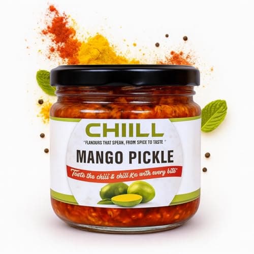 CHIILL | Mango Pickle 300g Homemade Mango Pickles Homemade | Himachali Taste Achar | Less Oil Aam ka achar home made Pickle in fresh | Dry Sukha Aam Ka Achaar made with Organic Methods & Preservative free
