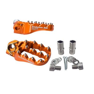 Fastway Evo Air Motorcycle Foot Pegs Kit Orange for KTM 250 XC-W (E-Start) 2017-2018