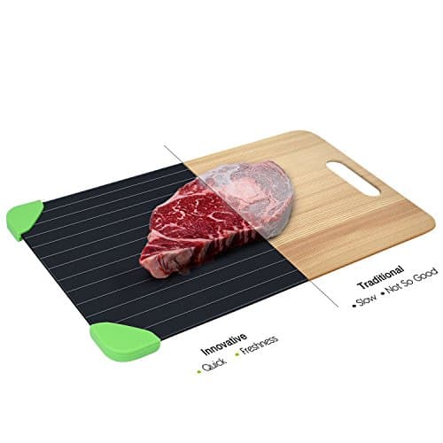 TECKING Thawing Plate, Fast Defrosting Tray for Meat/Frozen Foods, The Safest Way to Defrost Meat or Frozen Food Quickly Without Electricity, Microwave, Hot Water or Any Other