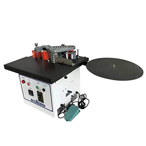 Benchtop Edge Bander, Woodworking Edge Banding Machine Edgebander with Double-Sided Glue, Auto Cut Banding Material, Speed Adjustable Functions, Max Processing Thickness 2.36in