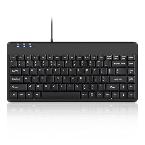 Perixx PERIBOARD-409U Mini Keyboard - USB - 12.40x5.79x0.79 Inch Dimension - Piano Finish Black - US English Layout