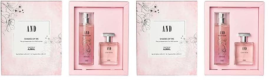 AND Love Muse Citrus Eau De Parfum 50Ml & Dainty Glam Body Mist 200Ml For Women Crafted By Ajmal (Pack of 2)